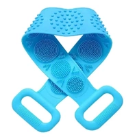 Silicone Body Back Scrubber, Double Side Bathing Brush for Skin Deep Cleaning Massage