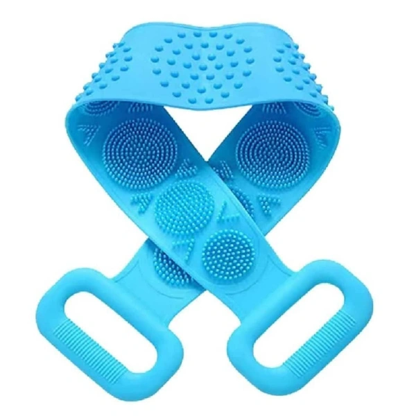 Silicone Body Back Scrubber, Double Side Bathing Brush for Skin Deep Cleaning Massage