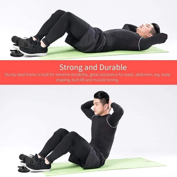 Sit-ups and Push-ups Assistant Device, Household Fitness Equipment for Abdominal Muscle Exercise Machine Portable Self Suction, Ab-Normal Gym Workout
