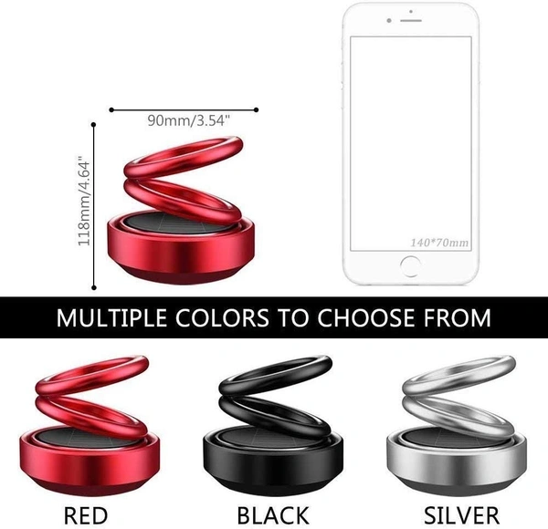 Solar Ring Car Perfume Tablet - Rotating Energy Dashboard Accessory
