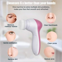 5 in 1 Face Facial Massage Machine Care & Cleansing Cleanser