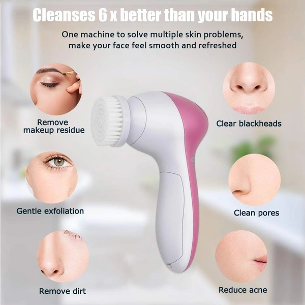5 in 1 Face Facial Massage Machine Care & Cleansing Cleanser