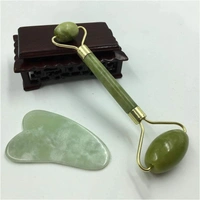 Facial Massager Jade Roller & Gua Sha Tool Natural Himalayan Stone for Face Neck Healing Skin Wrinkles & Serum Application
