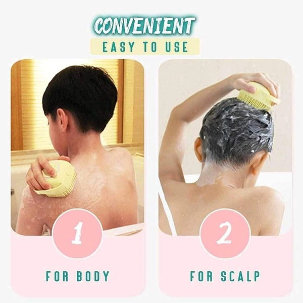 Body Scrubber with Soap Dispenser Brush, Silicone Exfoliating Brushes, Soft Body Exfoliator, Bath Loofah