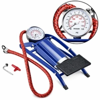 High Pressure Foot Pump, Bike Motorbike Inflation Pump with Pressure Gauge, Foot Pedal Inflator