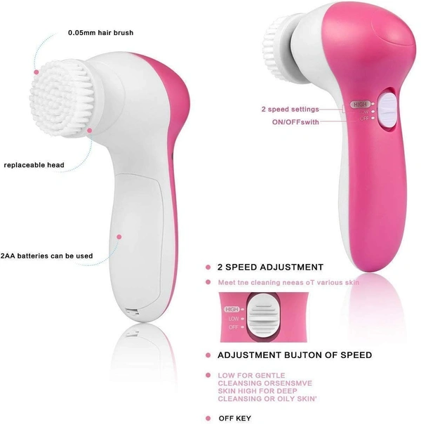 5 in 1 Face Facial Massage Machine Care & Cleansing Cleanser