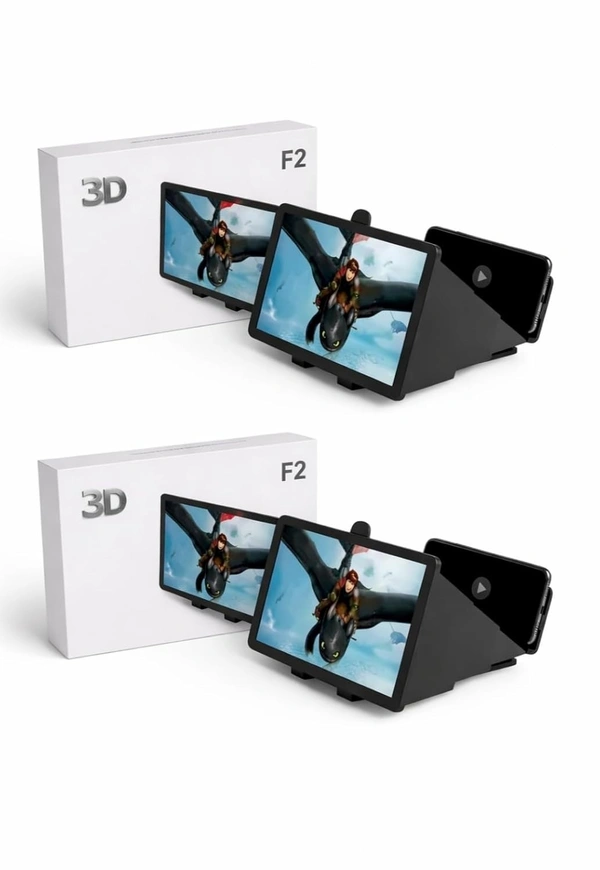 3D Phone Screen Magnifier F2, Mobile Video Amplifier Stand