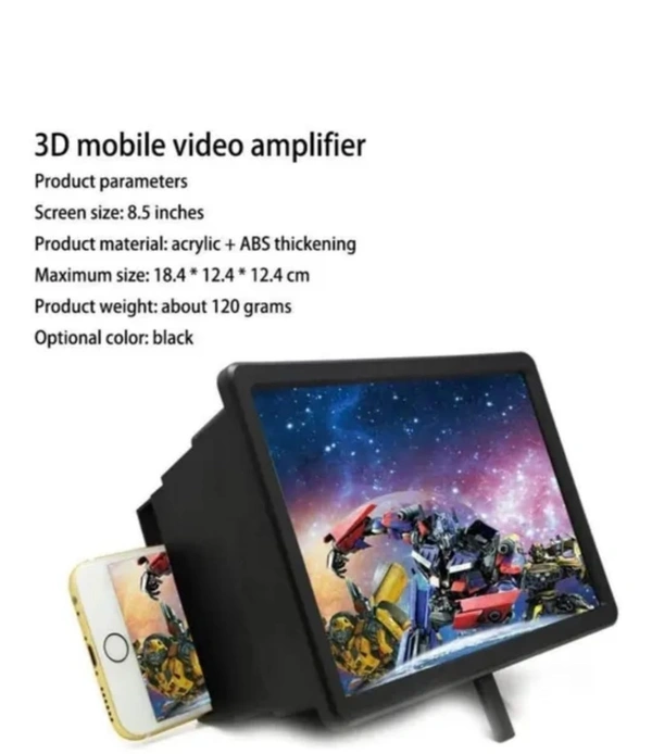 3D Phone Screen Magnifier F2, Mobile Video Amplifier Stand