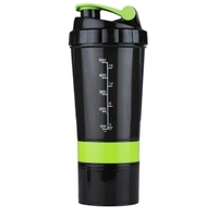Spider Gym Shaker Bottle with 2 Storage Compartments for Protein Shake