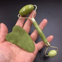 Facial Massager Jade Roller & Gua Sha Tool Natural Himalayan Stone for Face Neck Healing Skin Wrinkles & Serum Application