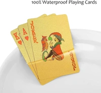 Gold Plated Poker Playing Cards-Pure PVC Table Cards-Golden