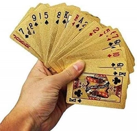 Gold Plated Poker Playing Cards-Pure PVC Table Cards-Golden
