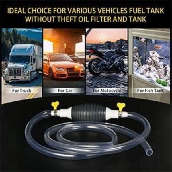 Fuel Transfer Pump Kit Tank Sucker Newest High Flow Hand Pump Portable Manual Car Bike Fuel Transfer Pump