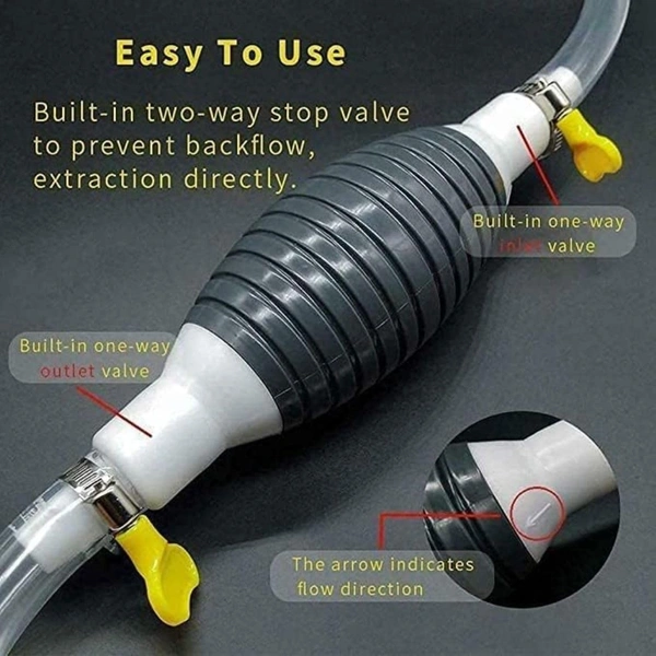 Fuel Transfer Pump Kit Tank Sucker Newest High Flow Hand Pump Portable Manual Car Bike Fuel Transfer Pump
