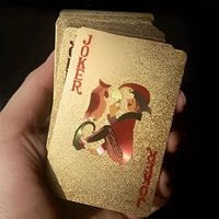 Gold Plated Poker Playing Cards-Pure PVC Table Cards-Golden