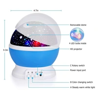 Star Master Galaxy Night Projector Lamp 360 Rotating Led Starry Light with Moon