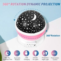 Star Master Galaxy Night Projector Lamp 360 Rotating Led Starry Light with Moon