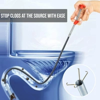 Drain Pipe Unclogging Tool with Claw (90cm, Black)