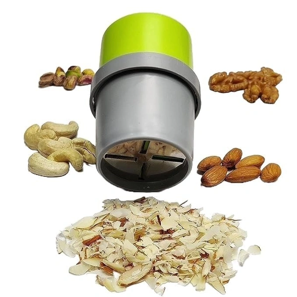 Dry Fruit and Nut Cutter Slicer, fine Cup Slicer Kitchen Gadget for Dry Fruit Chopper, Badam kaaju Walnut Pista Cutter Chopper Machine Hand Nuts