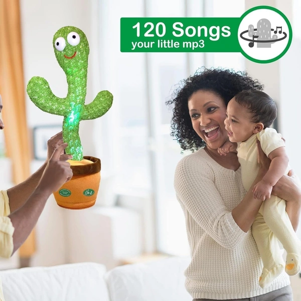 Rechargeable Toys Talking Cactus Baby Toys for Kids Dancing Cactus Toys Can Sing Wriggle & Singing Recording Repeat What You Say Funny
