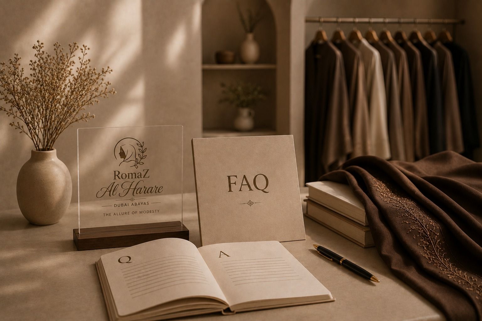 RomaZ Al Harare FAQ support and modest fashion display