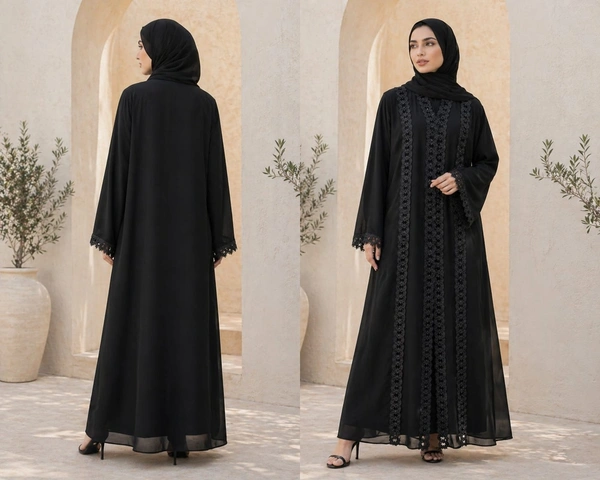 Black Chiffon 3pcs