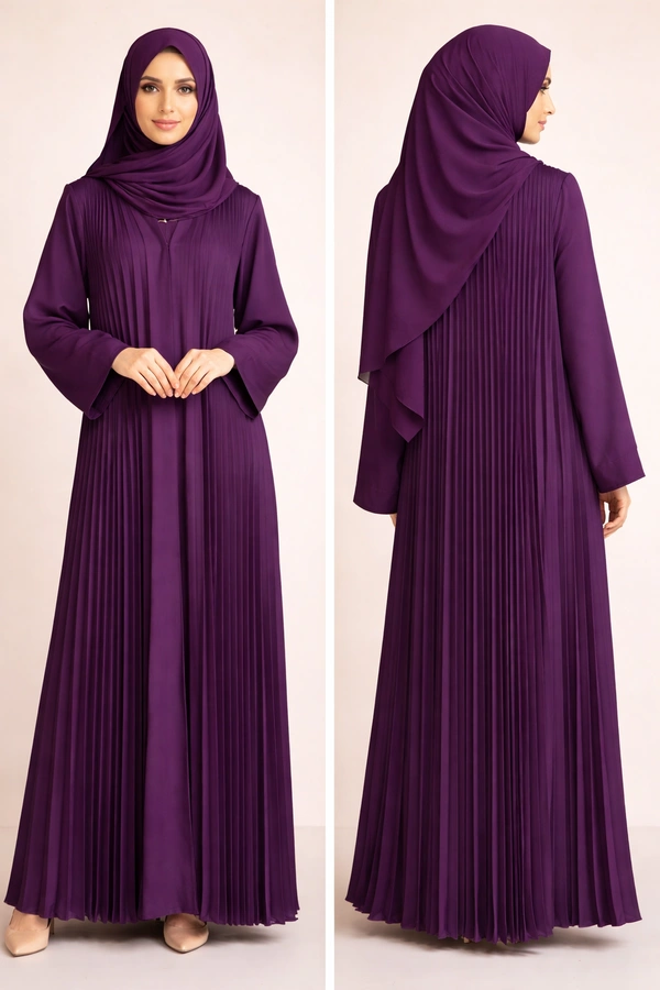 Purple Pleated