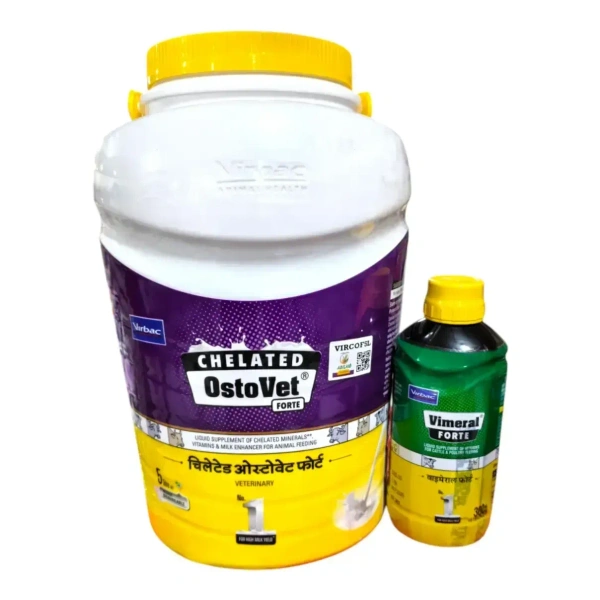 VIRBAC Virbac Chelated Ostovet Forte (5Ltr) + Virbac Vimeral (300ml) - 5L+300ML