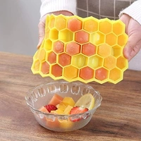 Silicone Hexagon Ice Tray with Lid | Reusable Ice Mold (Colour May Vary)