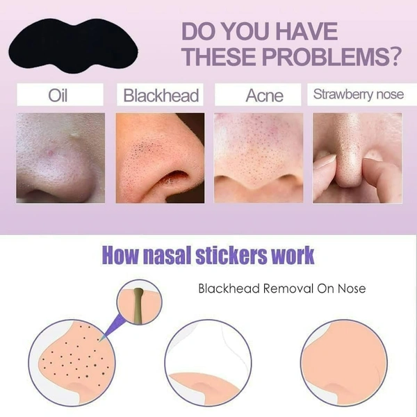 Charcoal Nose Pore Strips for Blackhead Removal