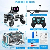 8WD PRO Remote Control Robot Dog RC Car | 8x8 Wheel Drive Gesture Sensor Stunt Car – 2.4GHz Double Sided