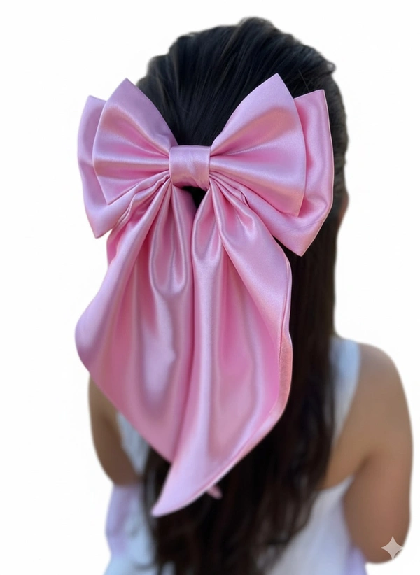 Aslovable Hair Bow Clip Handmade - pink
