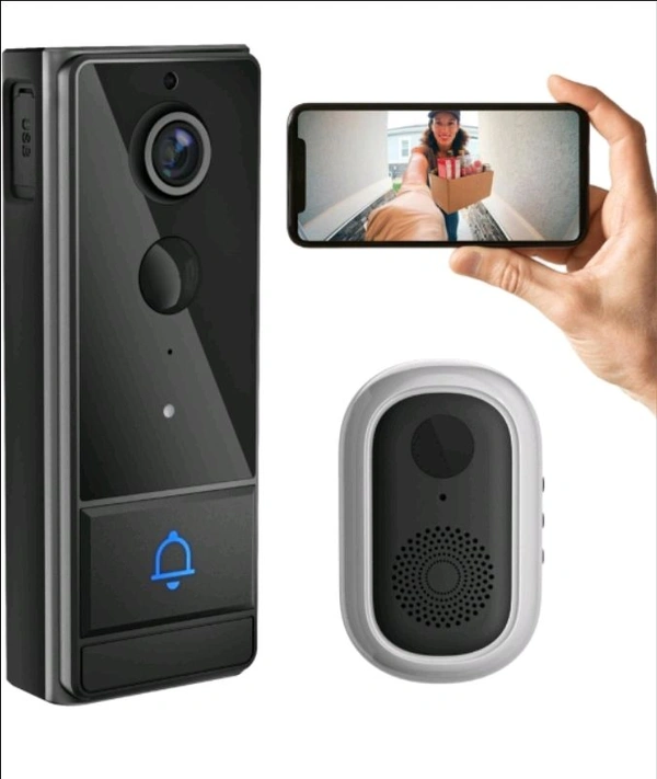 Ocs Video Door Bell with Camera for Home | 1080p Live View on Phone, Night Vision, 2-Way Audio | Portable Chime, 30 Days Battery, App Control | Smart WiFi Calling Doorbell Camera for Home Entrance