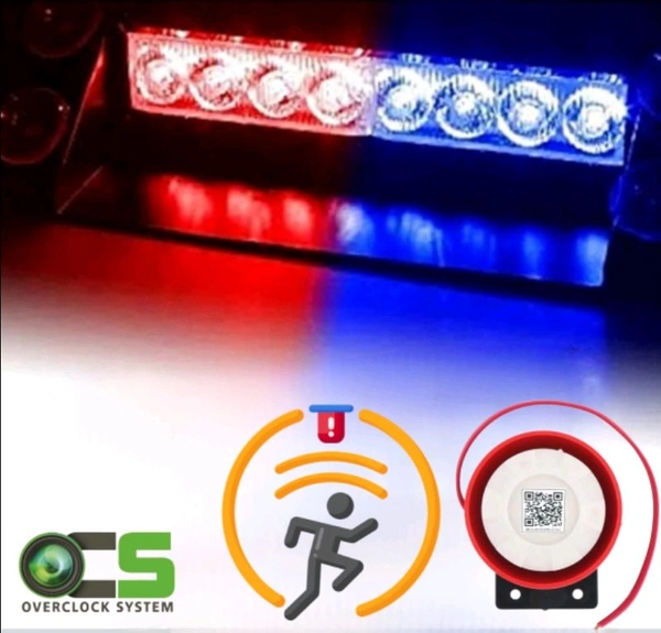 Ocs 12V DC MOTION SENSOR FLASH LIGHT WITH BUZZER
