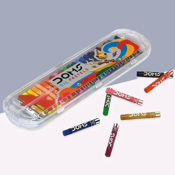 Doms Oil Pastels 25 Shades Plastic Box