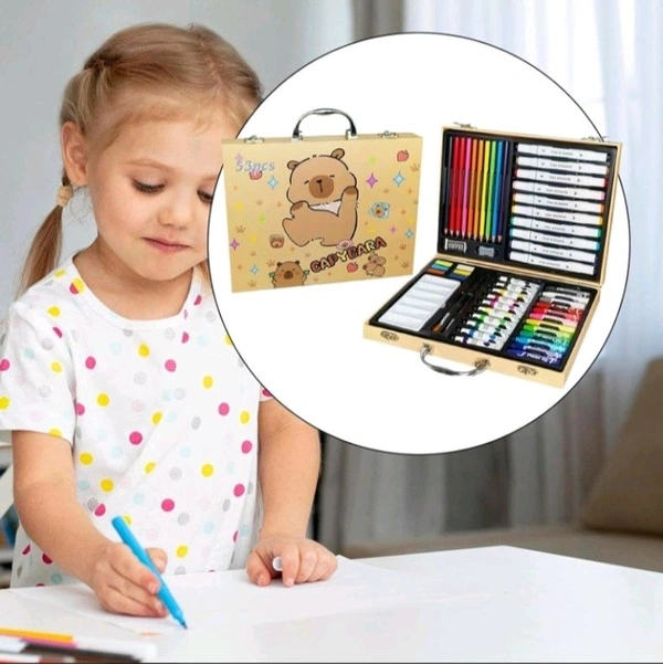 Arikaecommerce Cute Capybara Art & Craft Kit for Kids - 53 Colour Set