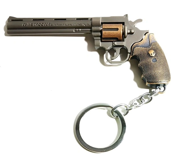 HappierYou Colt Python 357 Revolver PUBG Gun Keychain Cover Gun Keychain Key Chain