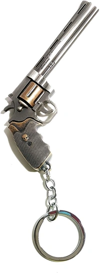 HappierYou Colt Python 357 Revolver PUBG Gun Keychain Cover Gun Keychain Key Chain