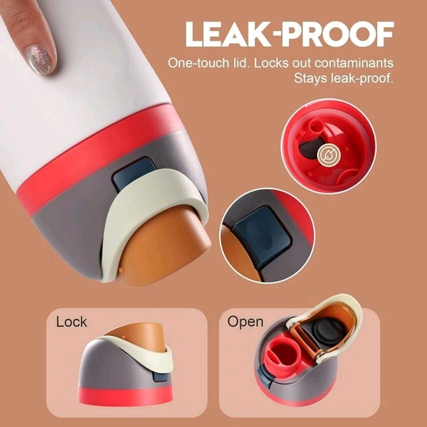 Water Bottle with Portable Lid
Metal Vacuum Insulated... - Brown