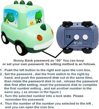 Car Shape Piggy Bank with Password Lock Money Saving
Secure Coin & Cash Bank Money Bank (Light Green)