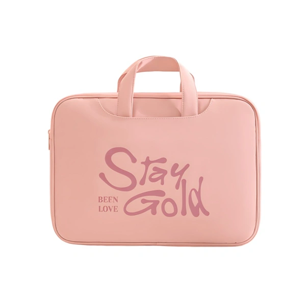 laptop bag with "Stay Gold" 