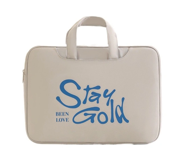 laptop bag with "Stay Gold" 