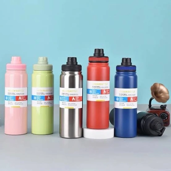 Stainless Steel Vacuum Water Bottle - white