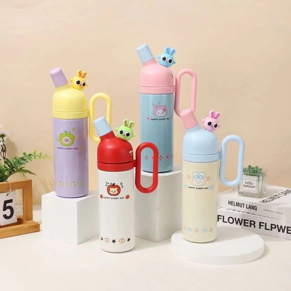 Kawaii Little Angel Insulated Cartoon Doll Bottles - white