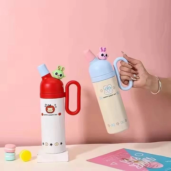 Kawaii Little Angel Insulated Cartoon Doll Bottles - white