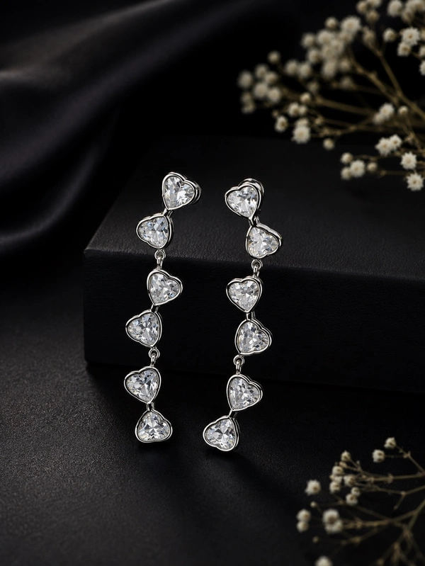 Heart Diamond Earrings 