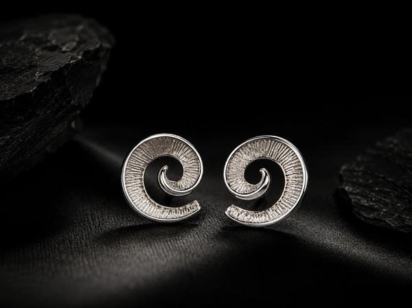 Circle Silver Earrings 