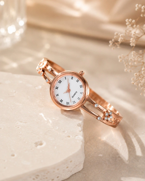 Rose Gold Kada Watch 