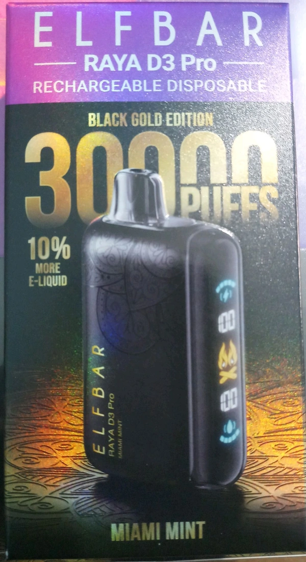 MIAMI MINT - E L F B A R Raya D3 Pro 30k Puff