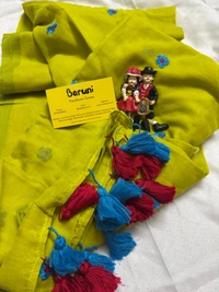 Mini Flower Embroidery mul cotton saree